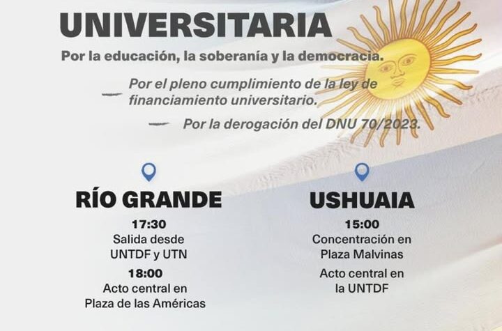 ATE Río Grande acompaña la 5.a Marcha Federal Universitaria - ATE Río Grande - foto 1