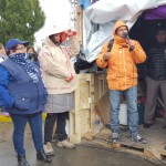 En el día de hoy en la carpa de los trabajadores , montada por los gremios estatales en el marco de la unidad cita en San Martin y Belgrano,