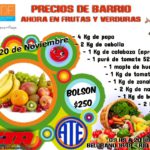 ATE informa a la comunidad en general，que nos encontramos llevando a cabo en conjunto con la CTA de los Trabajadores y la Secretaria de Comercio del gobierno de la Provincia la venta de los bonos de Frutas y Verduras por un valor de $250 el bolson