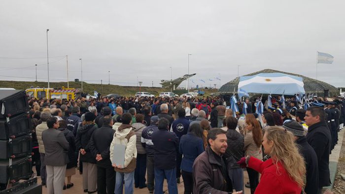 ATE RIO GRANDE, Presente participando del Acto de ignaguracion de la Carpa de la Dignidad de los ex-combatientes de Malvinas