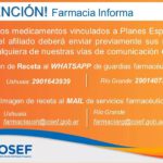 Informa a todos los compañeros y compañeras afiliados al OSEF (Obra Social de empleados fueguinos ex IPAUSS), ante las medidas adoptadas por el ejecutivo municipal y provincial preventivas ante la pandemia CORONAVIRUS